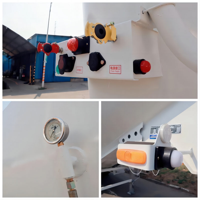 干拌砂漿運(yùn)輸半掛車 干拌砂漿運(yùn)輸半掛車